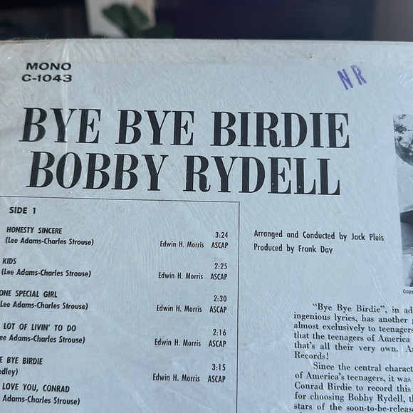 Bobby Rydell Bye Bye Birdie Vinyl Album 33 1/3 RPM - Picture 4 of 10